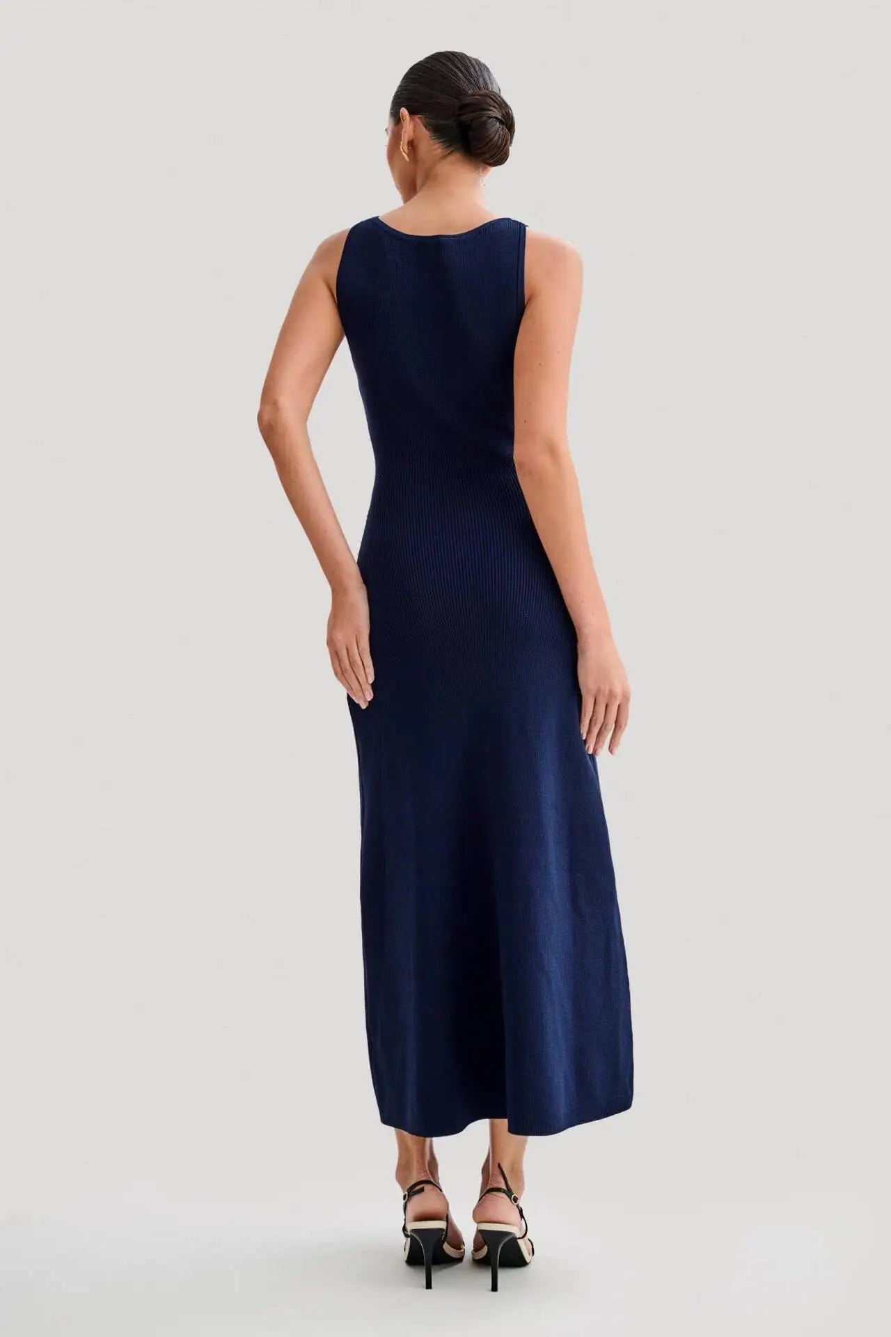 VEITCHEC Kleid Strick Ärmellos Elegant - Polyester Midi