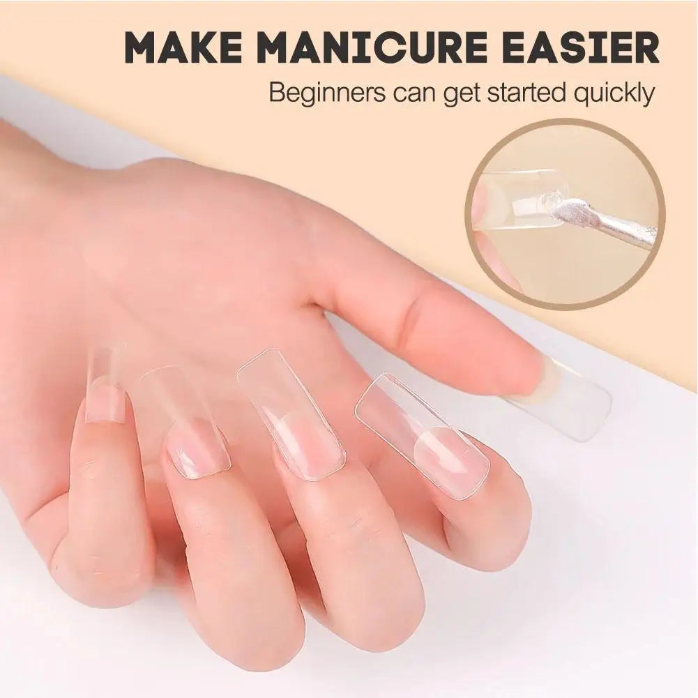 Gel Nail Glue For Press On Nails And Nail Tips Long-Lasting Strong Adhesion Nail Glue For Acrylic Nails Clear Hard Gel Nail Art