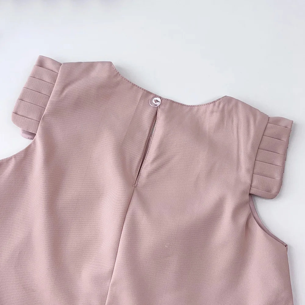 Kids Dresses for Girls 3D White Flower Princess Dress Girls' Pink Clothes Summer New Casual Vest Dress Flower Girl Dresses