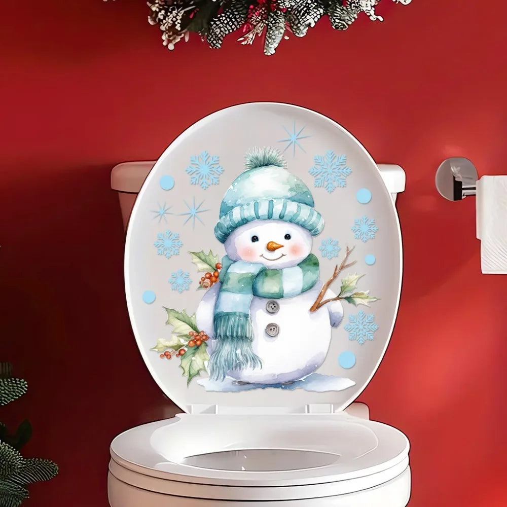 Christmas Toilet Sticker Merry Christmas Decoration Santa Claus Bathroom Sticker Home Toilet Decoration 2026 New Year Gift Fun
