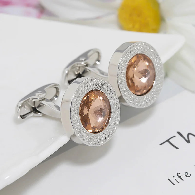 Stylish French Round Cufflinks Fashion Cufflinks Set For Men Women Tuxedo Shirt Studs Fits Business Wedding Party