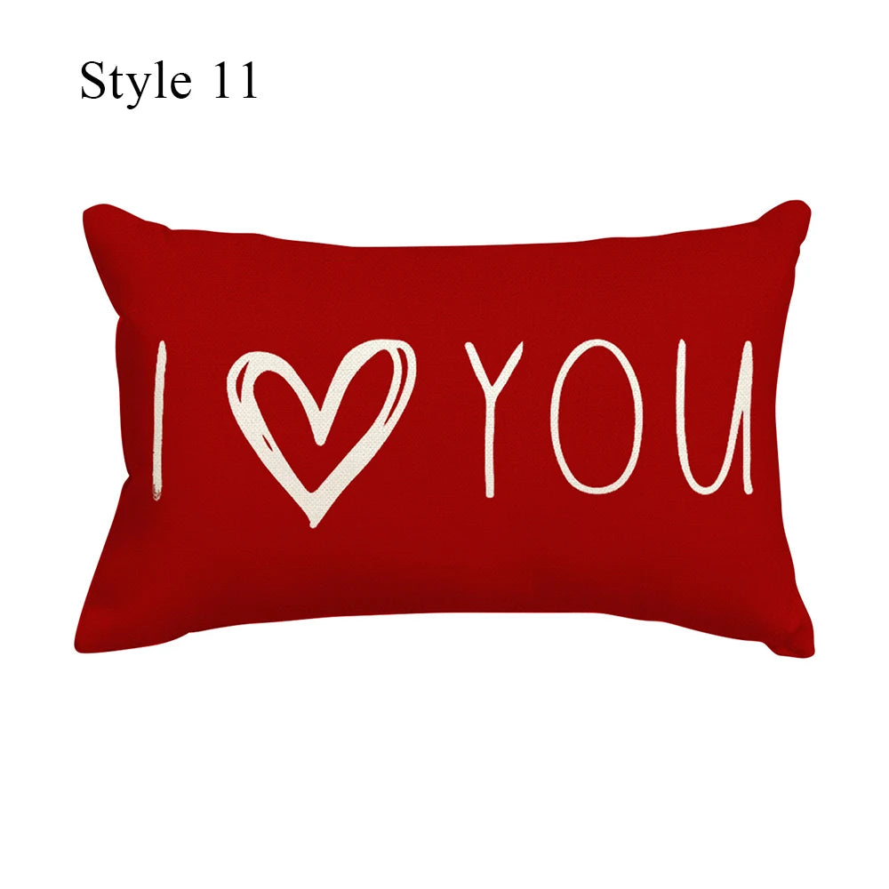 Merry Christmas Decorative Pillow Cover 30x50cm Linen Throw Pillowcase Christmas Cushion Cover Pillowslip For Sofa Home Decor