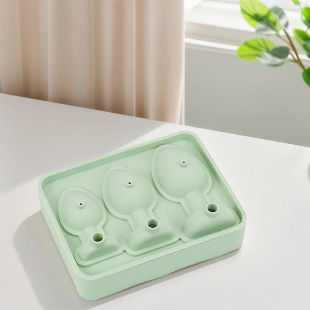 Silicone Prank Butt Plug Shaped Mold Reusable Prank Ice Cube Mold Tray Novelty Ice Cube Trays for Ice Chilling Whiskey Cocktails