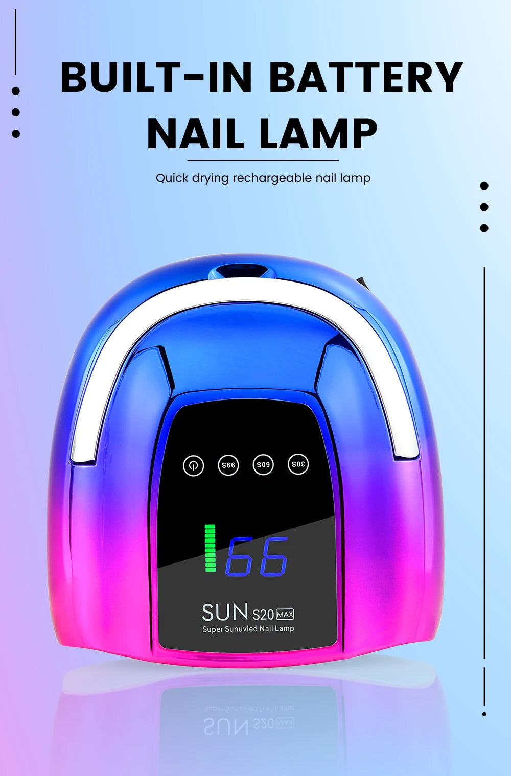 Commodity 168W UV Lampe Wiederaufladbar - 48 LEDs Kabellos