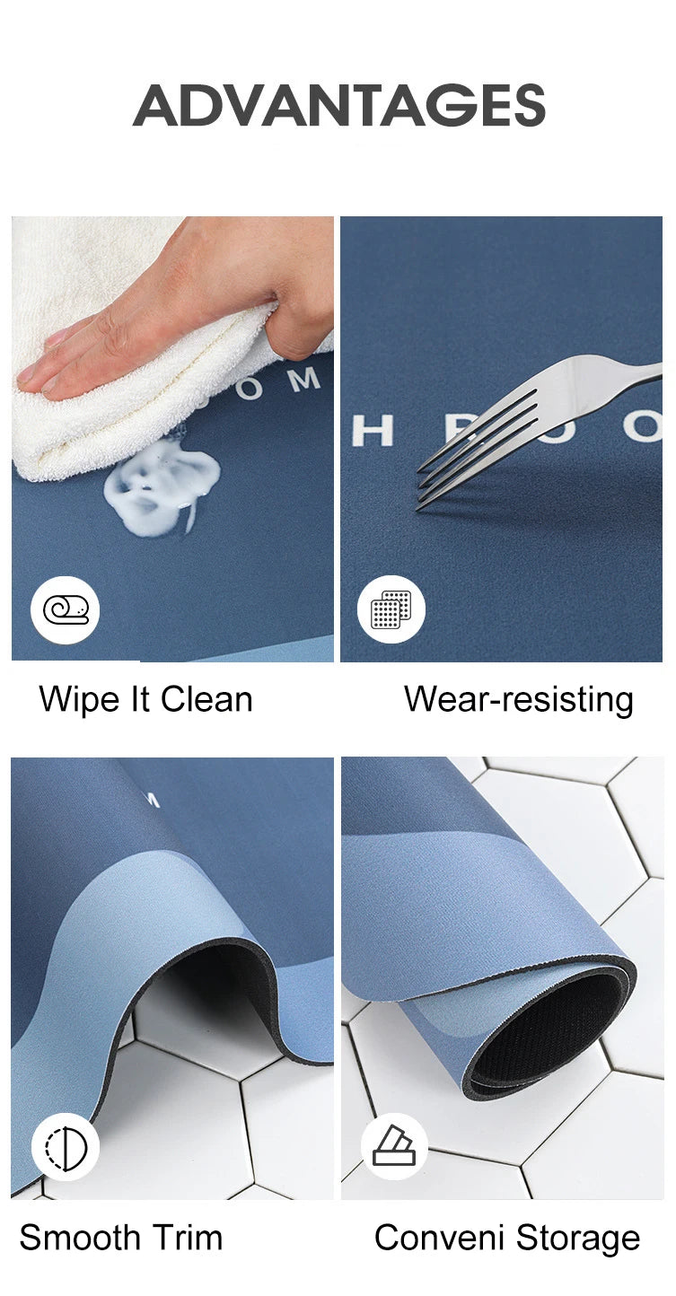 Panda Cartoon Dog Pattern Soft Cushion Bath Mat Quick Dry Super Absorbent Non-slip Bathroom Rug Diatom Mud Carpets Waterproof