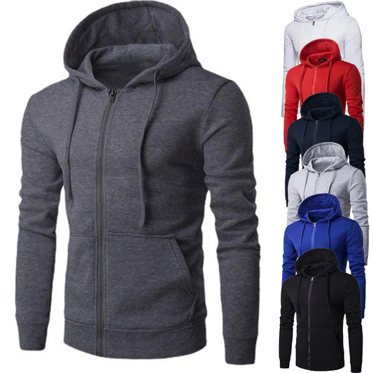 Herbst Hoodie Slim Fit - Langarm, Slim, Gr. M-L, Strick