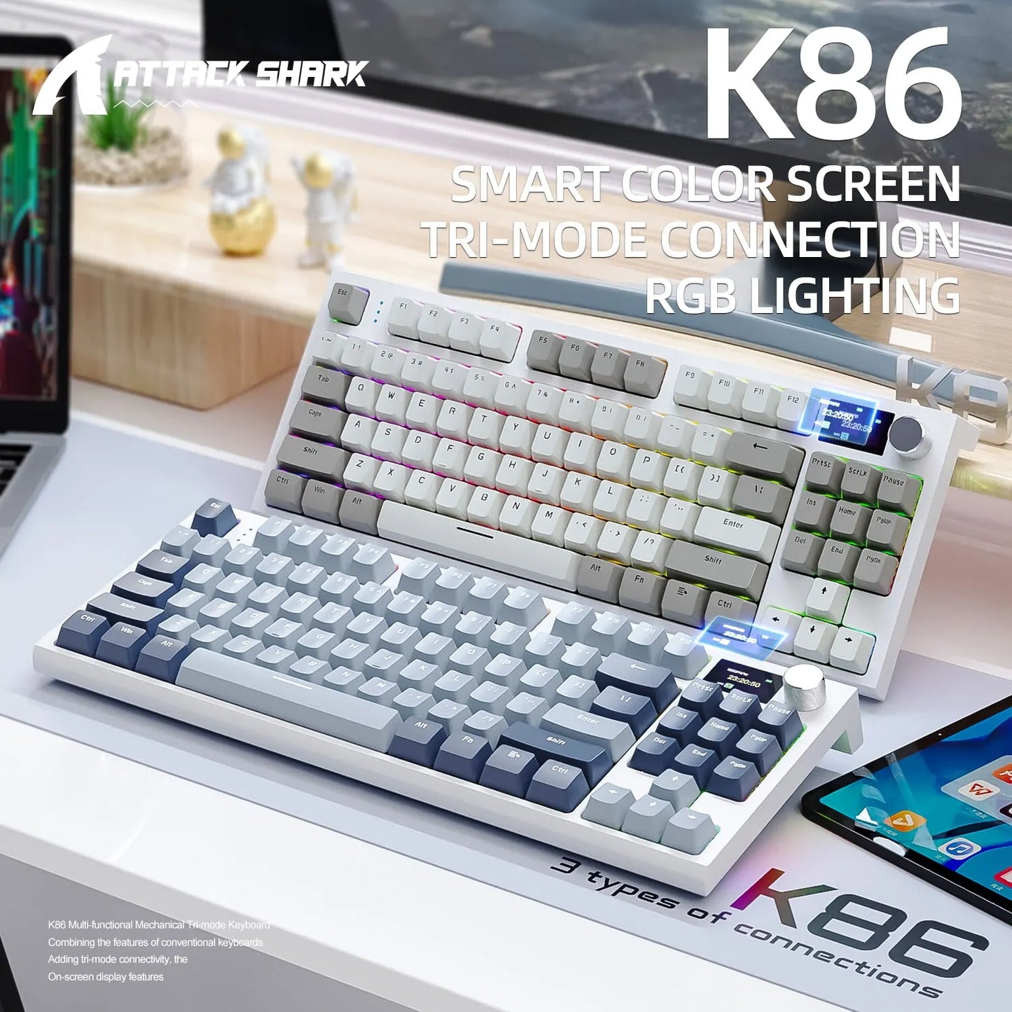 Gaming Tastatur 2025 - K86 Wireless Hot-Swappable Mechanical Keyboard