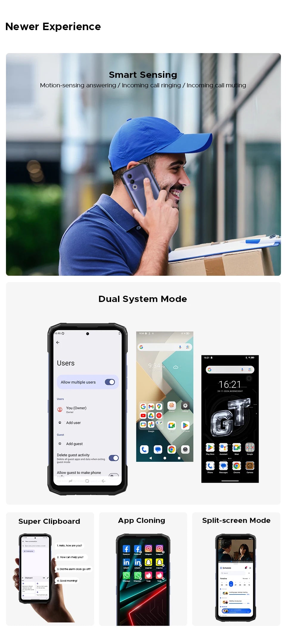DOOGEE Blade20 Robustes Gemini AI Smartphone - 10300mAh 6,6 Zoll 18W