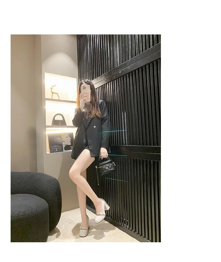 Elegant Heel Shoes Ladies 8cm High Heel Bowknot Solid Mary Jane Zapatos Adult Dress Pink White Black Cosplay Footwear
