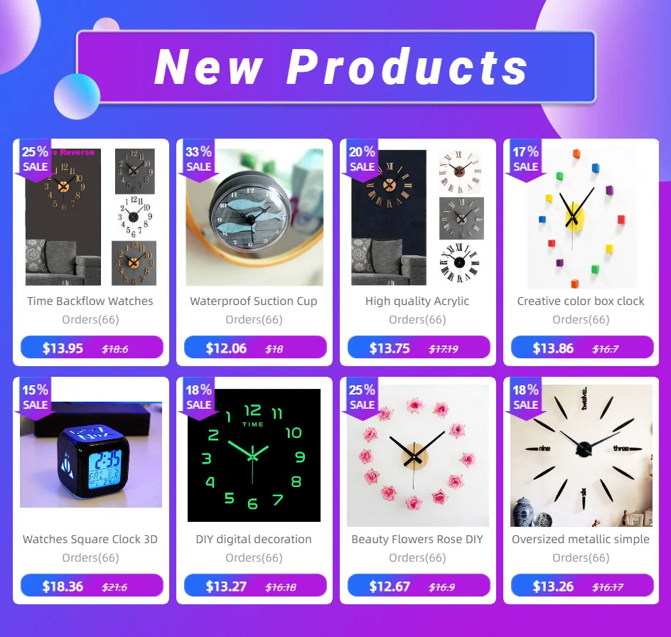 Retro DIY digital decorative wall clock wall stickers clockwise fashion watches creative cute Reversing Times Backflow Left move