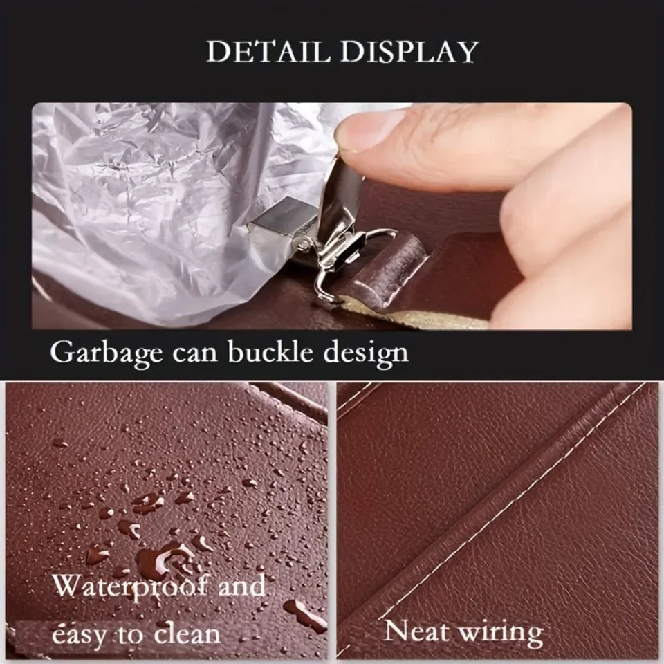 Seat Back Organizer Big Hanging Car Seat Storage Bag Garbage with Foldable Dining Tray Bin Capacity Multifunctional Trunk Back