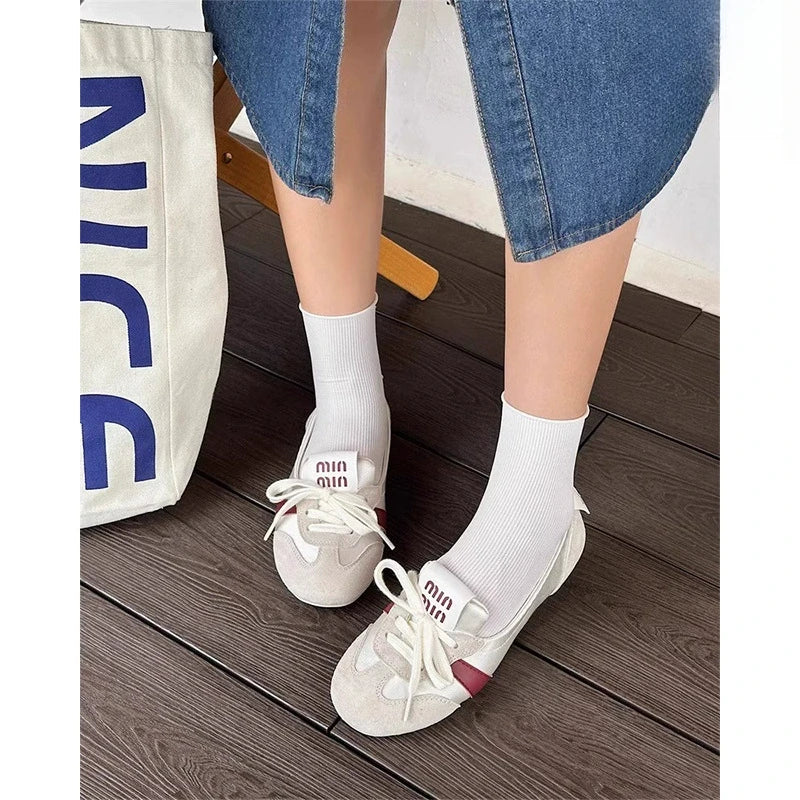 TrendSneak Canvas Sneakers Atmungsaktiv - Schnürung, Flach