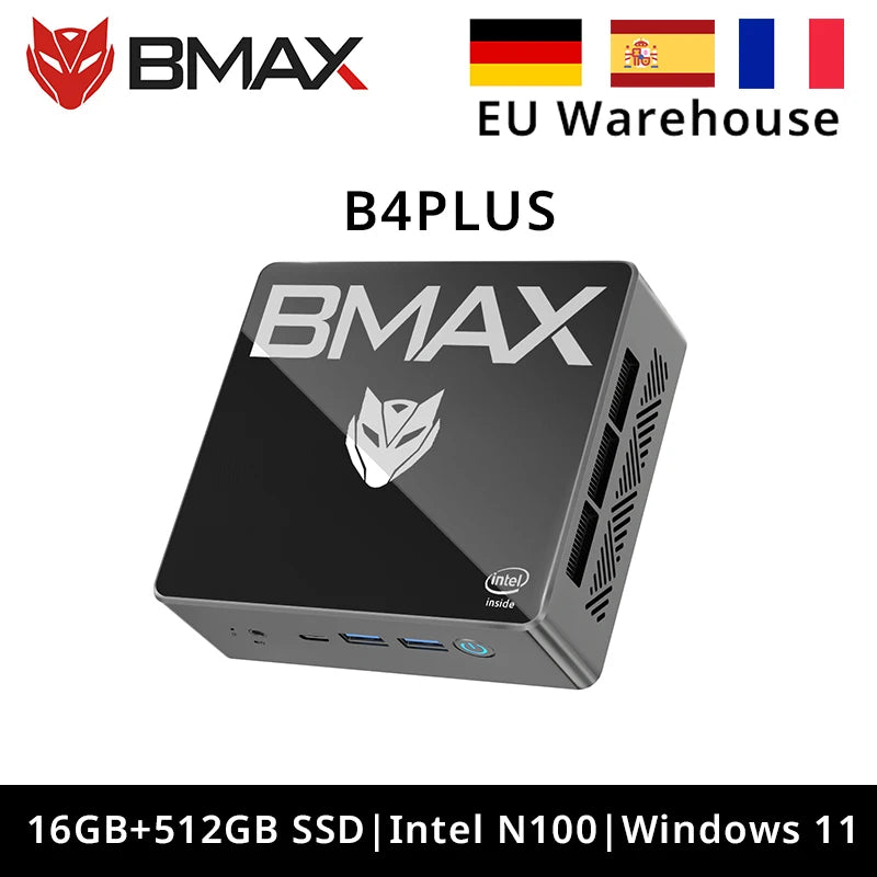 BMAX B4 Plus Windows 11 - 512 GB SSD, 16 GB RAM, Intel N100
