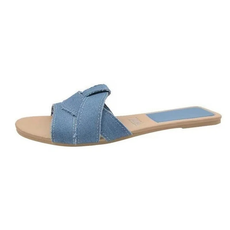 BellaSole Pantoletten Elegant Fischmaul - Flach 36-41