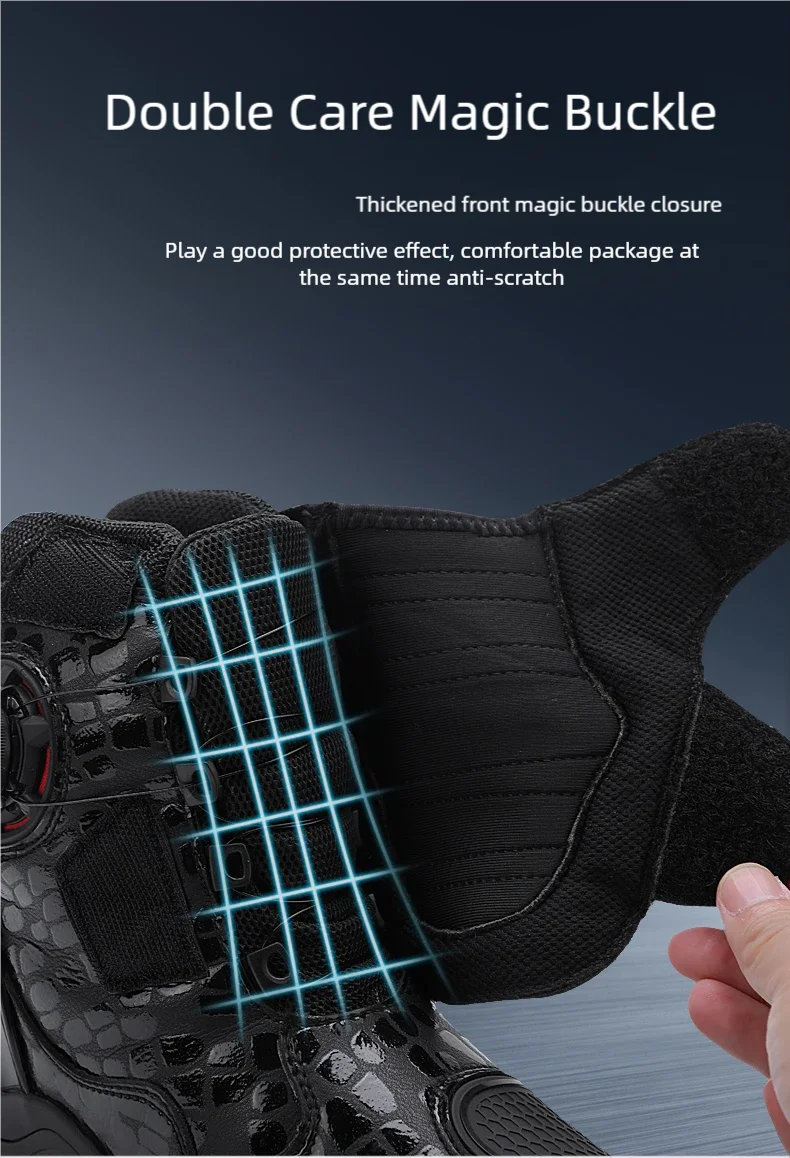 CN Fujian Sturzsicher Motorradstiefel - EU42 PU Obermaterial Gummi Sohle Bequeme Passform