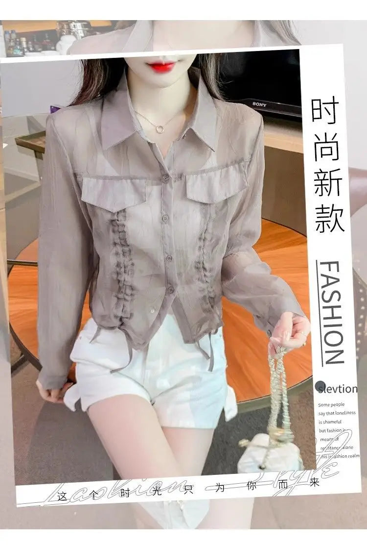 Liora Chiffon-Cardigan Leicht - Damen, Gr. S/M, Kurz