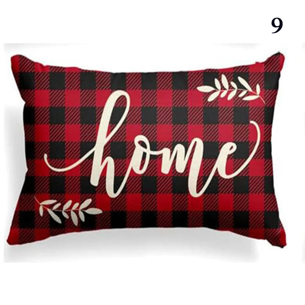 Merry Christmas Decorative Pillow Cover 30x50cm Linen Throw Pillowcase Christmas Cushion Cover Pillowslip For Sofa Home Decor