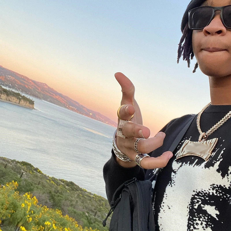 HIZILENTCN Oversized Pullover O Neck - Größe XL Polyester