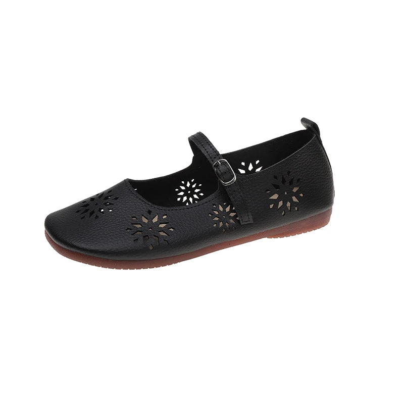 Frühling Herbst Design 2025 - Barefoot Ballet Mary Jane Damen Flache Weiche Schuhe - Hohle Weiche Sohle Casual Loafers