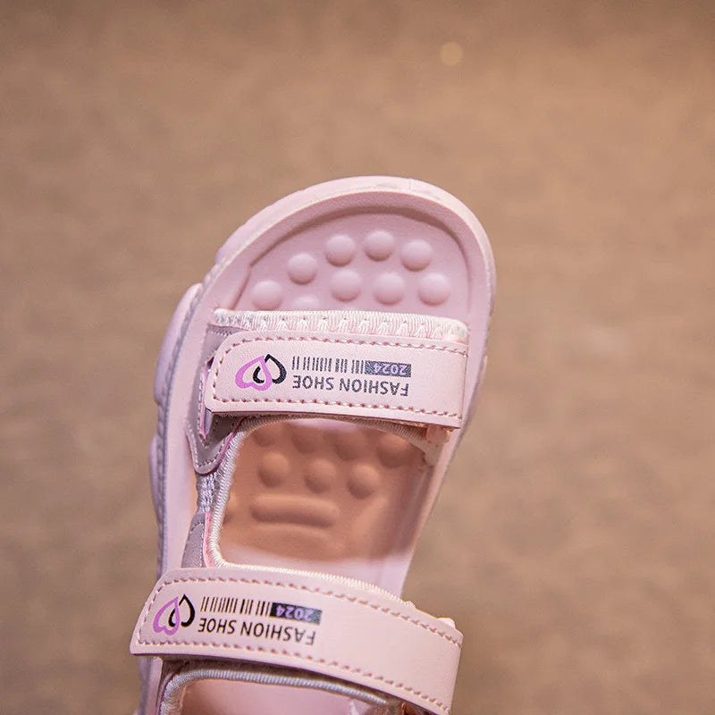Mädchen Sandalen 2025 Neuer Sommer - Prinzessin Weiße Party Kinder Sandalen - Platform Baby Casual Strand Schuhe Rutschfest