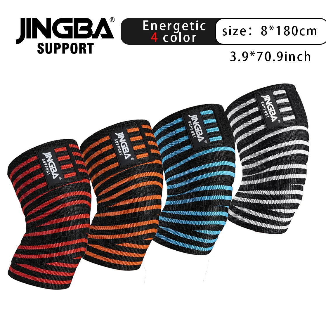 Kniebandagen 2025: JASONTUTU 1 PC Knee Wraps Men Fitness Weight Lifting - Elastic Bandage Compression Knee Support Sports Strap Protector Bands Pad Collection