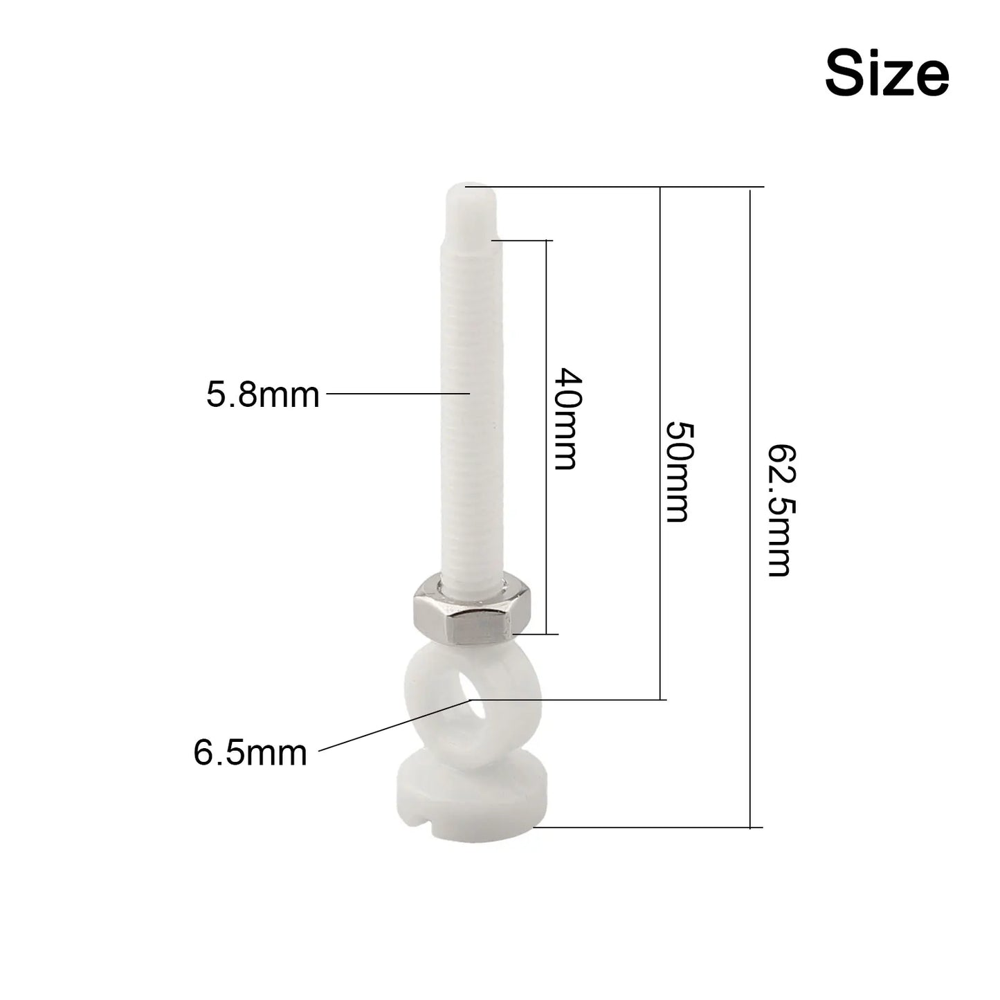 ANENG 62/74mm Ablaufschraube - Kunststoff Waschbecken