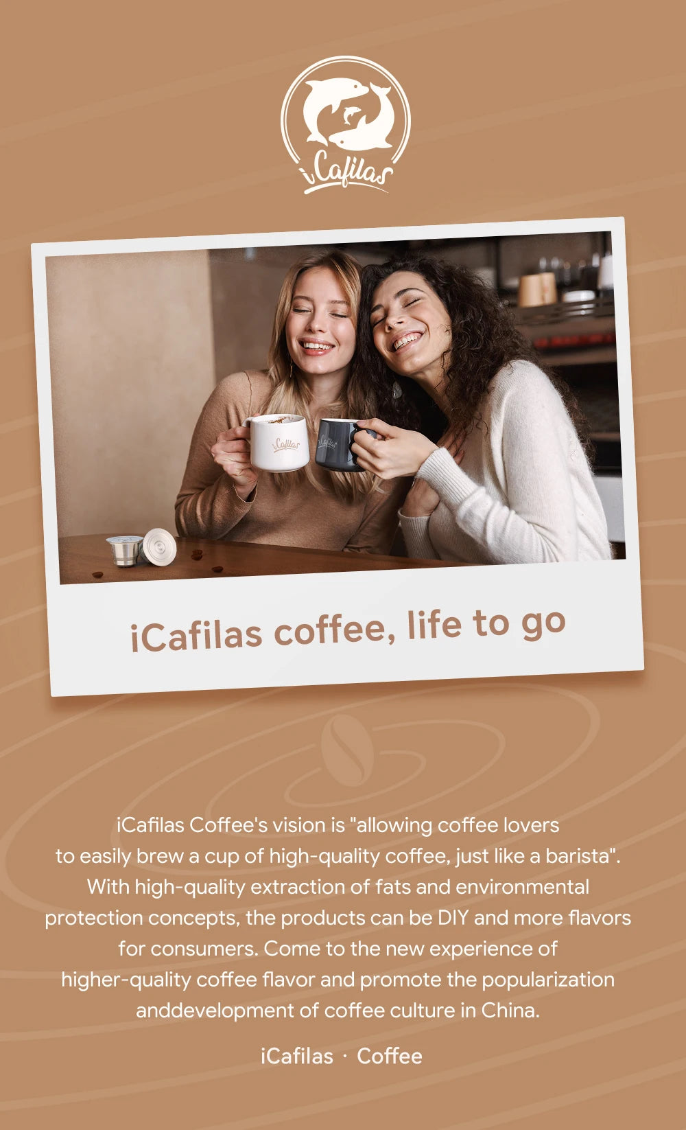 icafilas Portable Kaffeemaschine - Heizbar für Kapseln & Pulver, Travel Espresso Maker mit Tasche