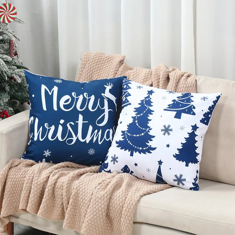 4pcs Christmas Cushion Cover Pillowcase Merry Christmas Decoration Linen Pillow Cases Home 2025 Xmas Gifts Pillow Covers 2026