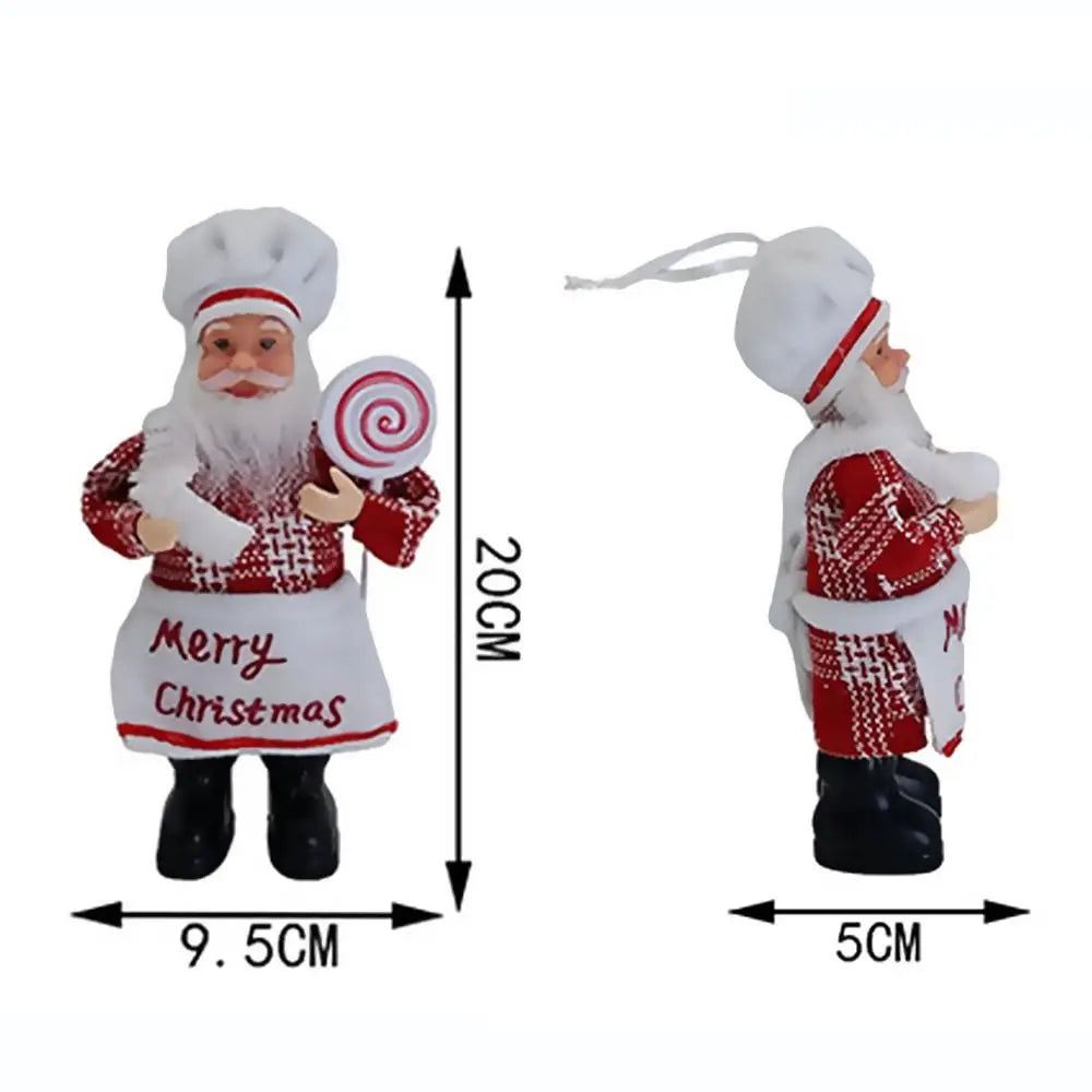 1pc Christmas Decoration Standing Santa Claus Statue Xmas Tree Oranments Hanging Pendants Desktop Adornment Party Supplies Gift