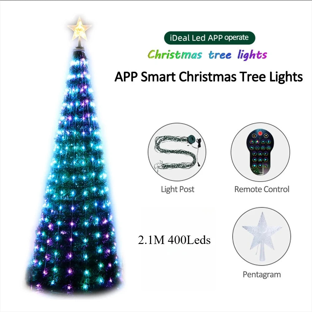 RTONTR Weihnachtsstern LED Smart RGB - Länge 5 m, 60 lm