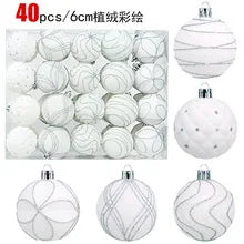 Neues Weihnachtsball-Set Handbemalt - Kapazität 40 Stück Ø6 cm