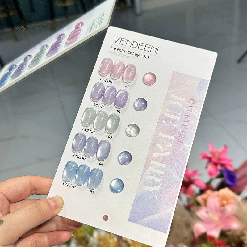 For Manicure Cat Eye Magnetgel - 5er Set 15ml UV Glitzer