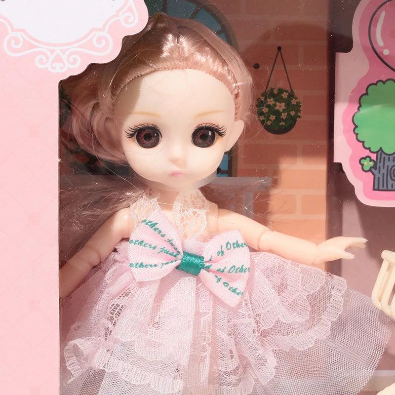 Toys BJD Doll for Girls Gifts Princess Bag Pet Shop Bicycle Joint Movable Full Set DIY Toy Children's Toy Birthday Christmas