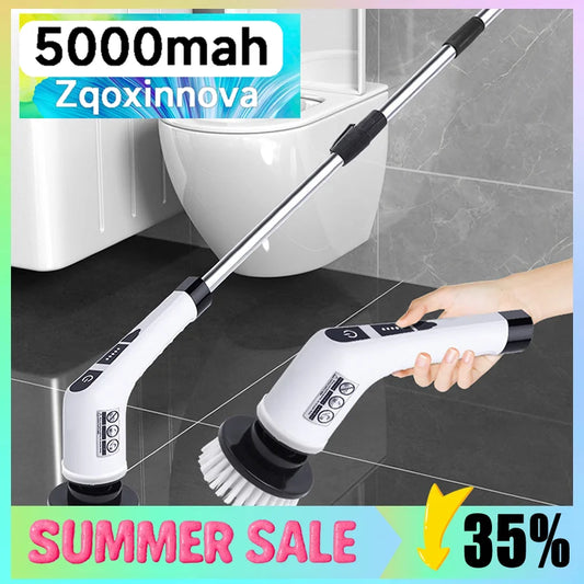 Household Cordless Spin Scrubber Kitchen Gadgets Hair Brushes Bathroom Broom Toilet Mops Electric Multipurpose Cleaning Brush