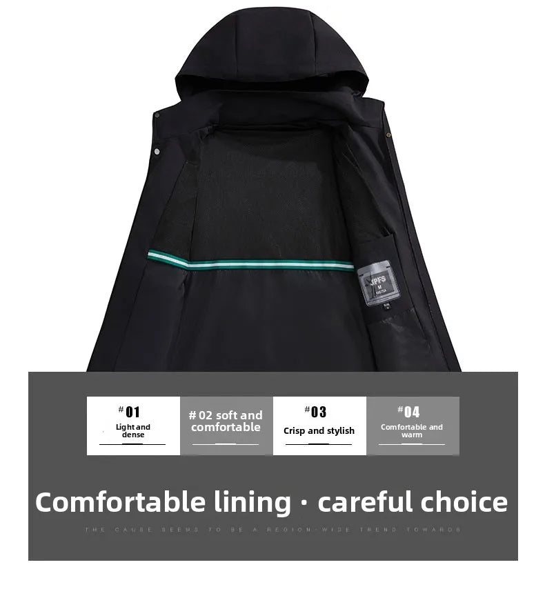 OutdoorPro Jacke wasserdicht - 8XL Kapuze PES winddicht