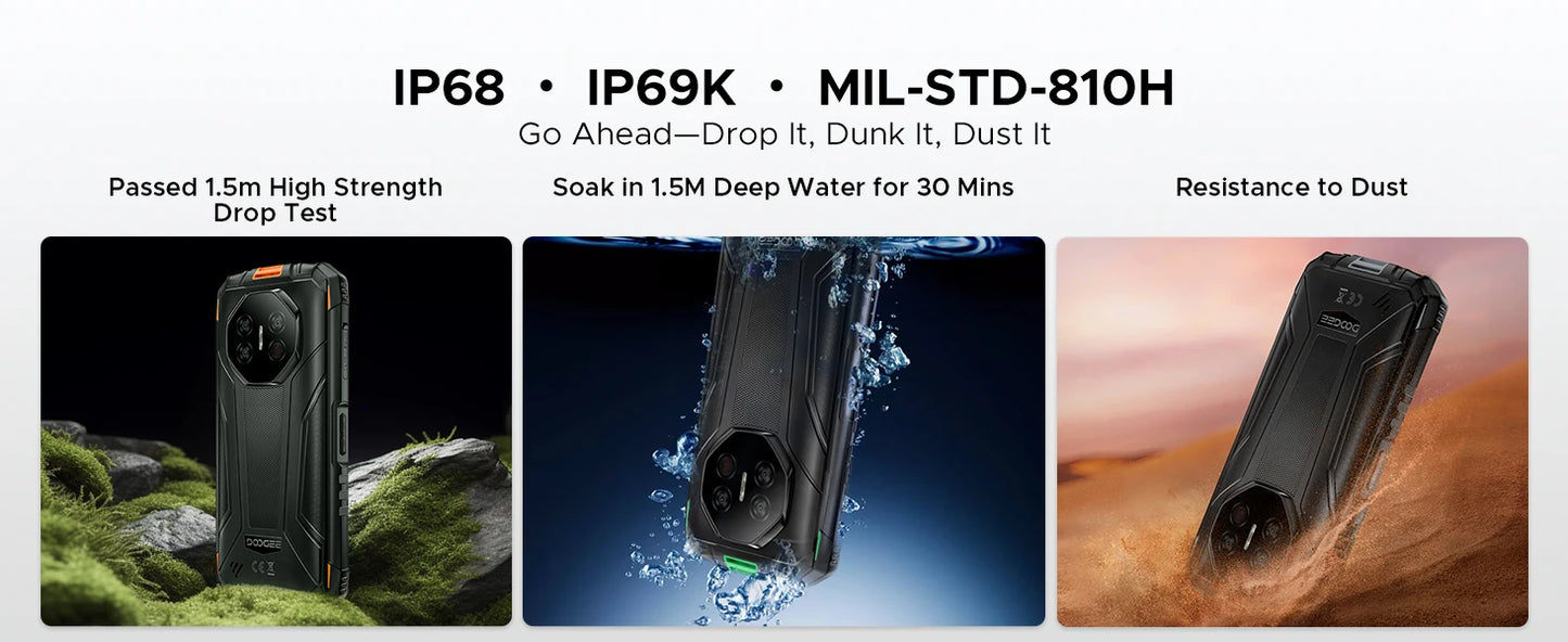 DOOGEE Fire 3 Ultra Robustes Telefon - 8350mAh Akku, 18W Lade, 5.5 Zoll Display