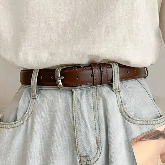 BuckleF100 Damen Gürtel Elegant - PU 2,8cm Breite 3cm
