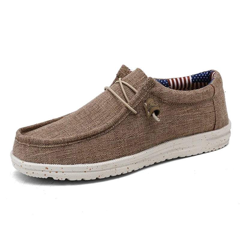 Men 2024 New Leisure Sneakers Spring Summer Breathable Lightweight Outdoor Canvas Shoes Large Size Men's Shoes Walking Loafers