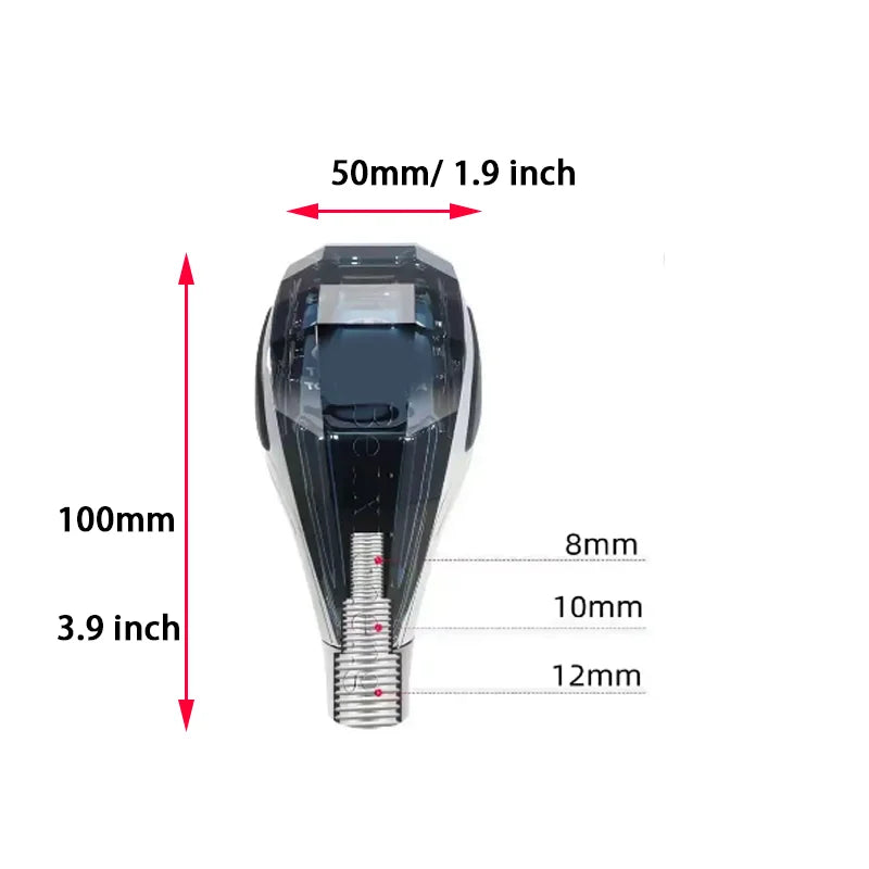 Universal Crystal lighting gear shift knob lever stick handball for cars lover