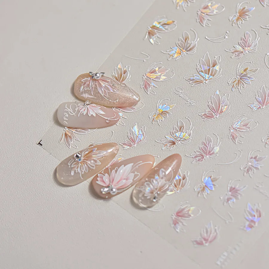 RhstoeChoice 5D Schmetterling Nagelsticker - PET 10.3x8cm1St