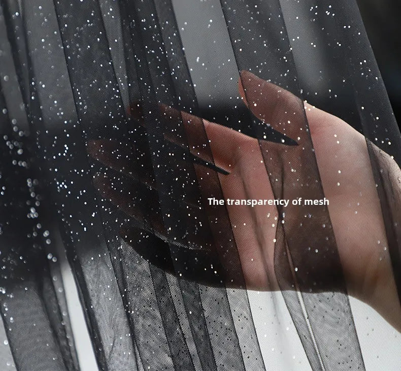 TüllPro Glitzer-Tüll - Chiffon Polyester 160cm Reißfest