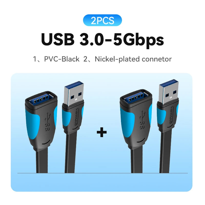 Vention USB zu USB Kabel USB 3.0 2.0 Stecker zu Buchse Verlängerungskabel USB 3.0 Datenkabel für Smart TV PC SSD USB 2.0 Kabel Verlängerung