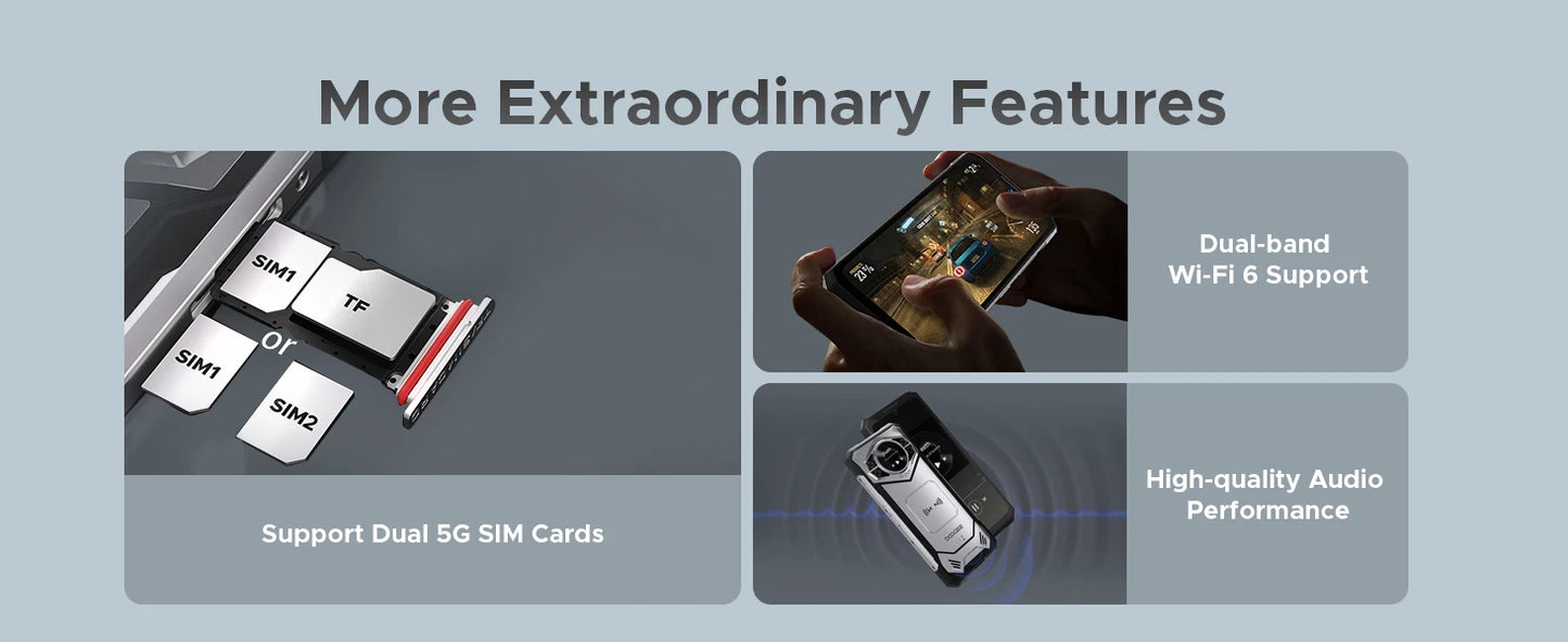 DOOGEE S200 Outdoor-Smartphone - 6,72 Zoll Display, 10100 mAh, 33W