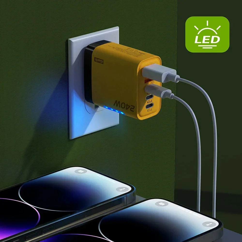 GaNCharge FiveInOne USB C Ladegerät - 240W, 5 Ports, Kompakt