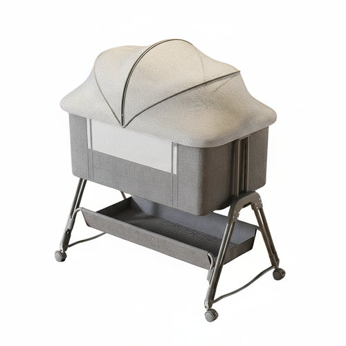 3-In-1 Babybett Faltbar Mit Moskitonetz Und Rädern Für Neugeborene