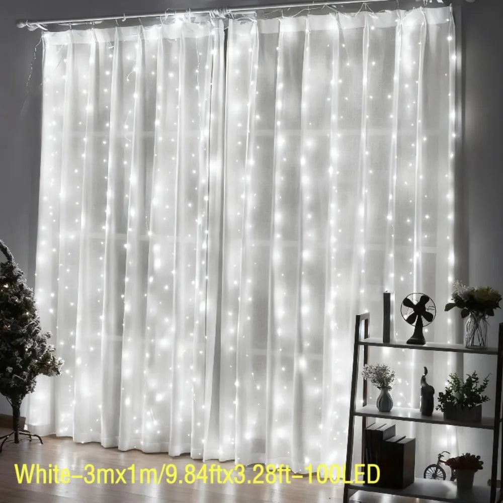 LED Vorhang Lichter USB Betrieben - 100LED 3x1m USB