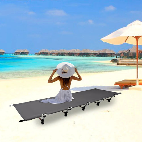 Campingbett Aluminium-Reisebett Leicht Tragbar Mit Tragetasche 150 kg