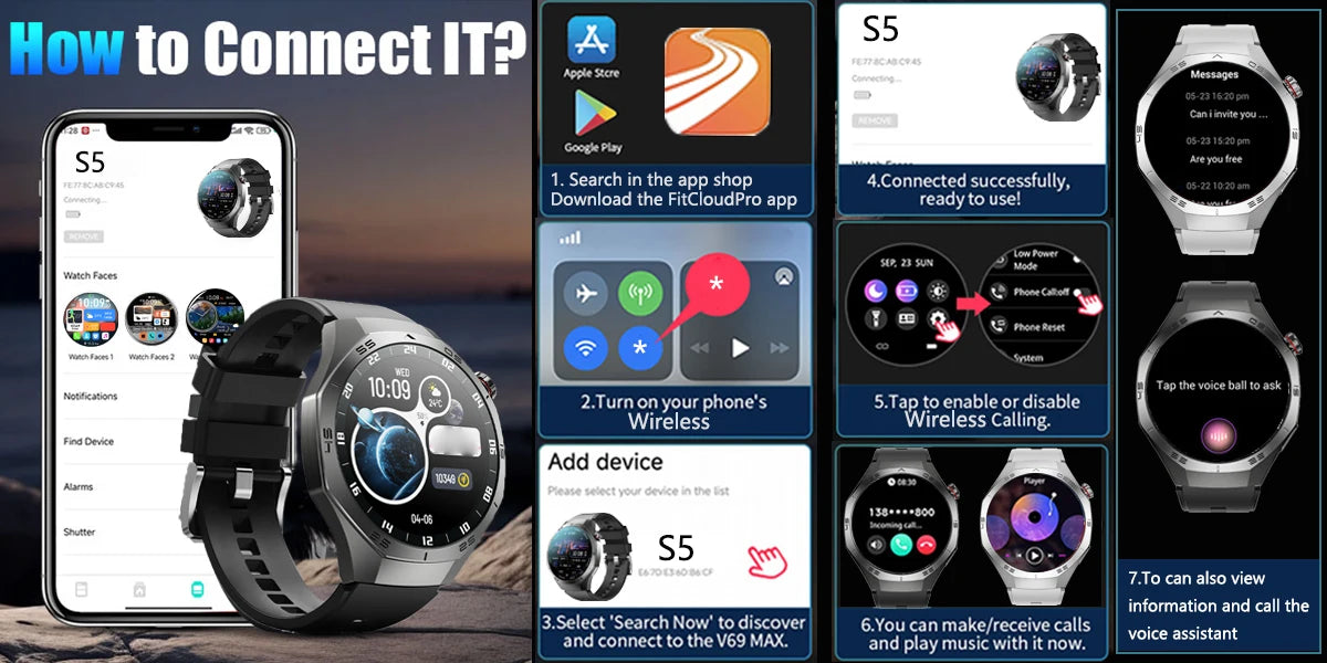 Huawei GT5 Pro AMOLED Display - 1.52 Zoll GPS IP68 Puls