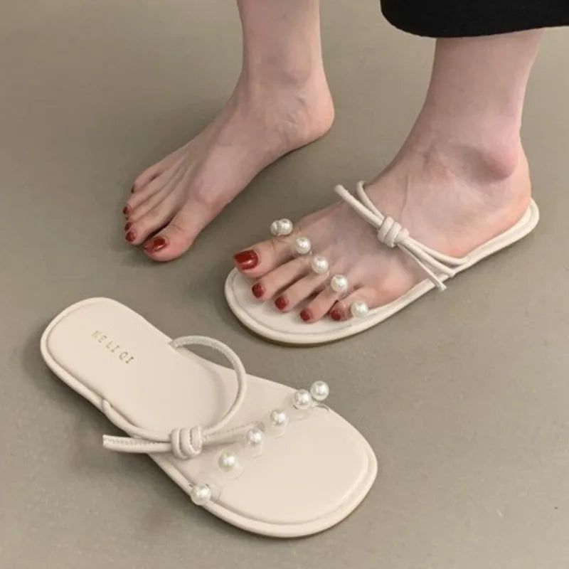 Plegie Sandale Transparente Perlenriemen - Anti Rutsch 3cm