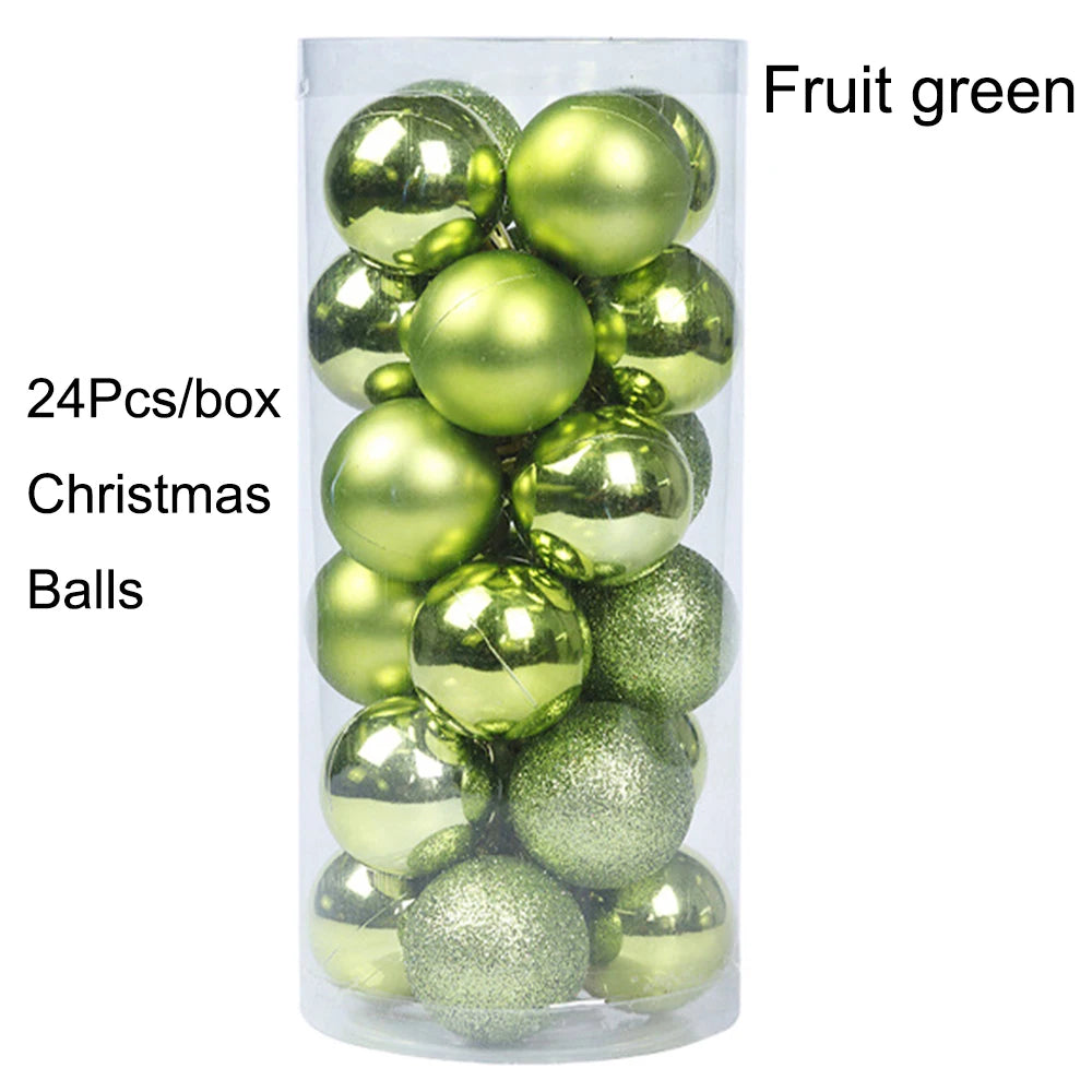 Surpsea KugelnSet Festliche Weihnachtskugeln - 24 Stück 3 cm Mehrfarbig